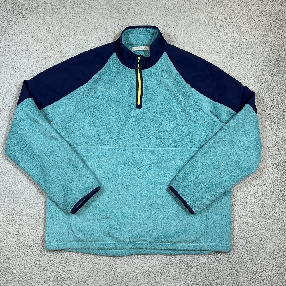 Outerknown Men's XL Highline 1/4 Zip Fleece Jacket Blue Recycled Polyester‎